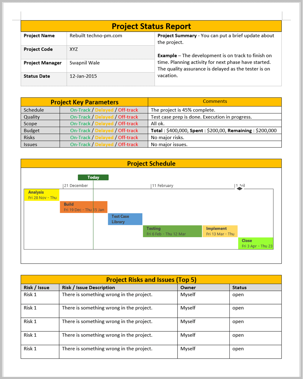 Project Timelines and Roadmaps