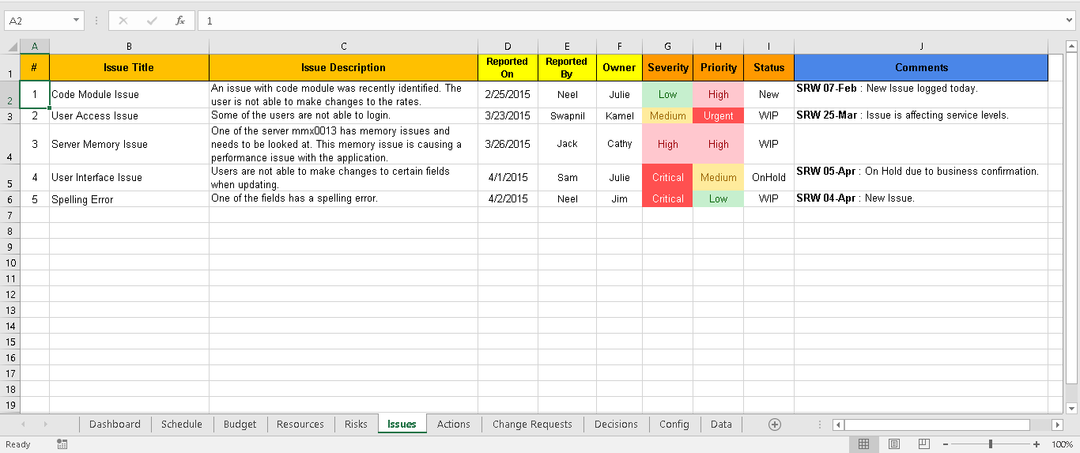 Excel Project Manager