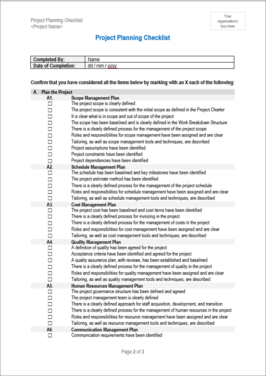 Project Management Templates