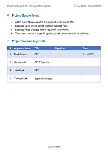 Project Proposal BRMS Implementation Template – Techno PM - Project ...
