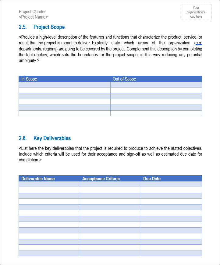 Project Charter Templates