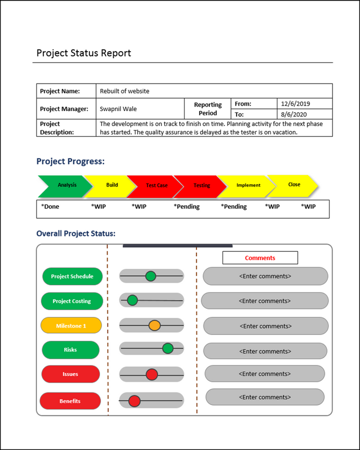 Project Status Reports  (42 templates)