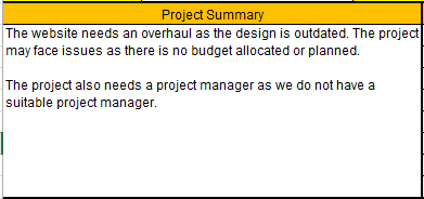 project status report example