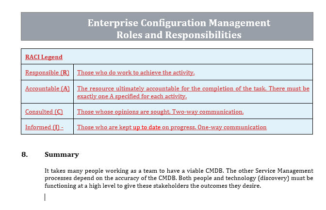 Configuration Management Roles and Responsibilities