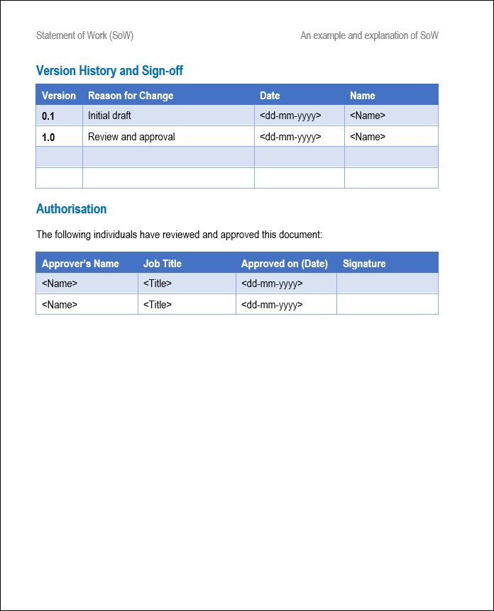 SOW Template