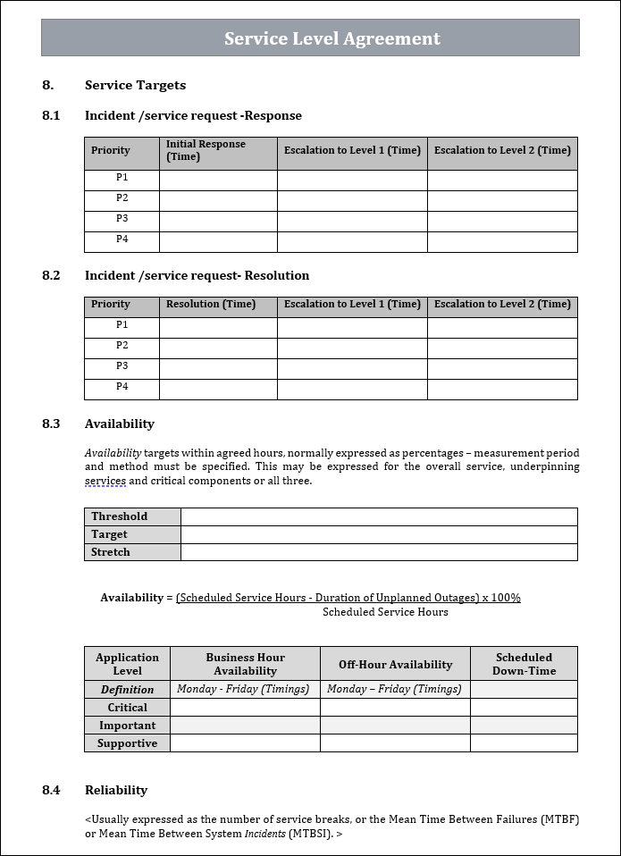Service Management Templates Bundle – Techno PM - Project Management ...