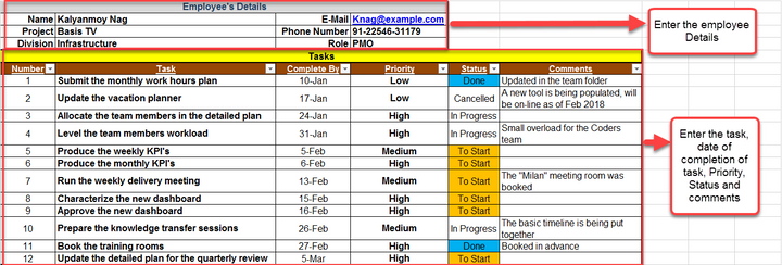 Task List Template