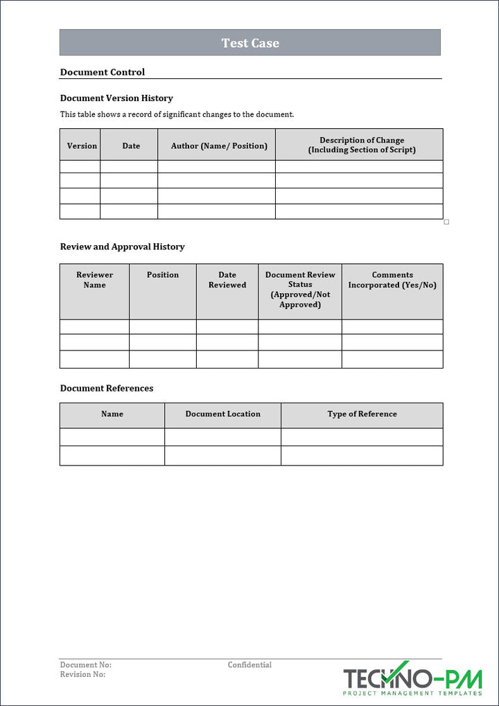 Test Case Word Template