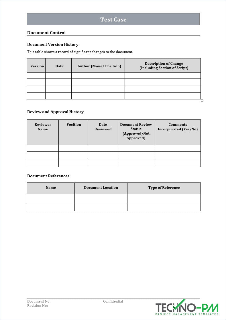 Test Pack Template Testing Toolkit – Techno PM - Project Management Templates Download