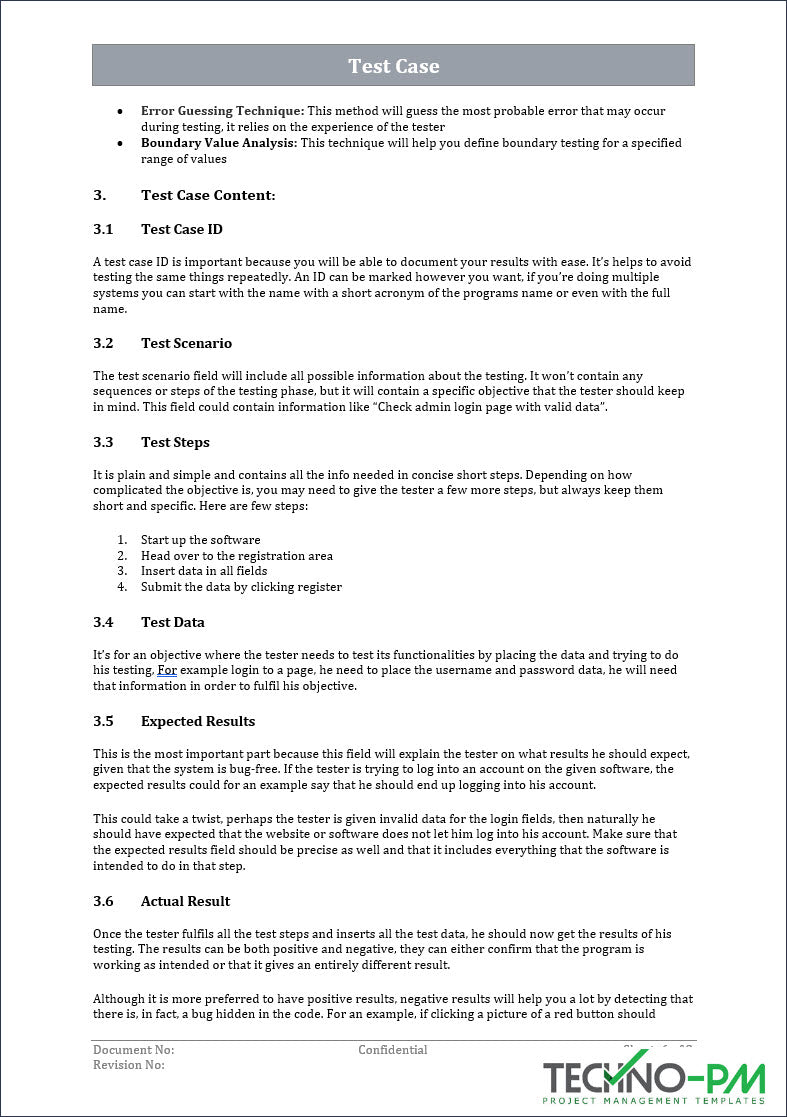 Project Testing Toolkit – Techno PM - Project Management Templates Download
