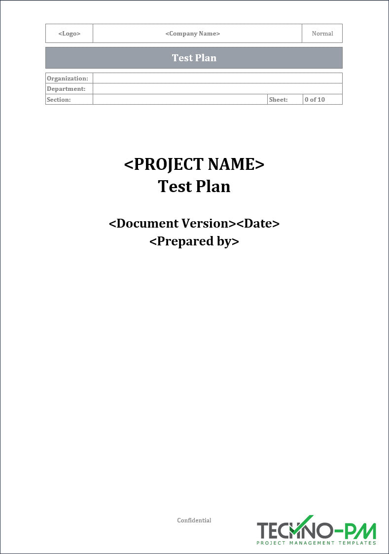 Project Testcript Template Project Testing Toolkit – Techno PM - Project Management Templates Download