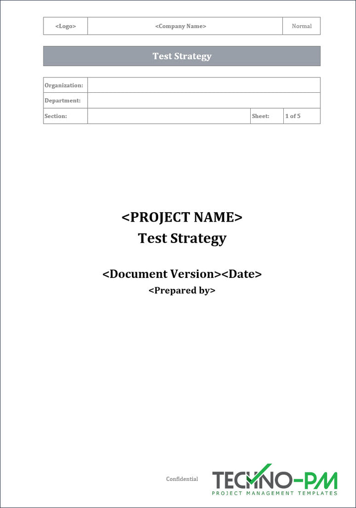 Test Strategy Template
