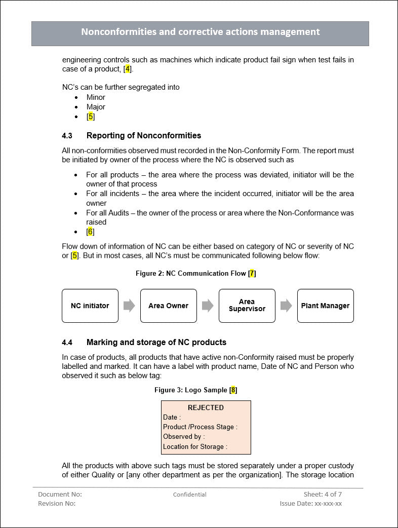 nonconformity and corrective actions