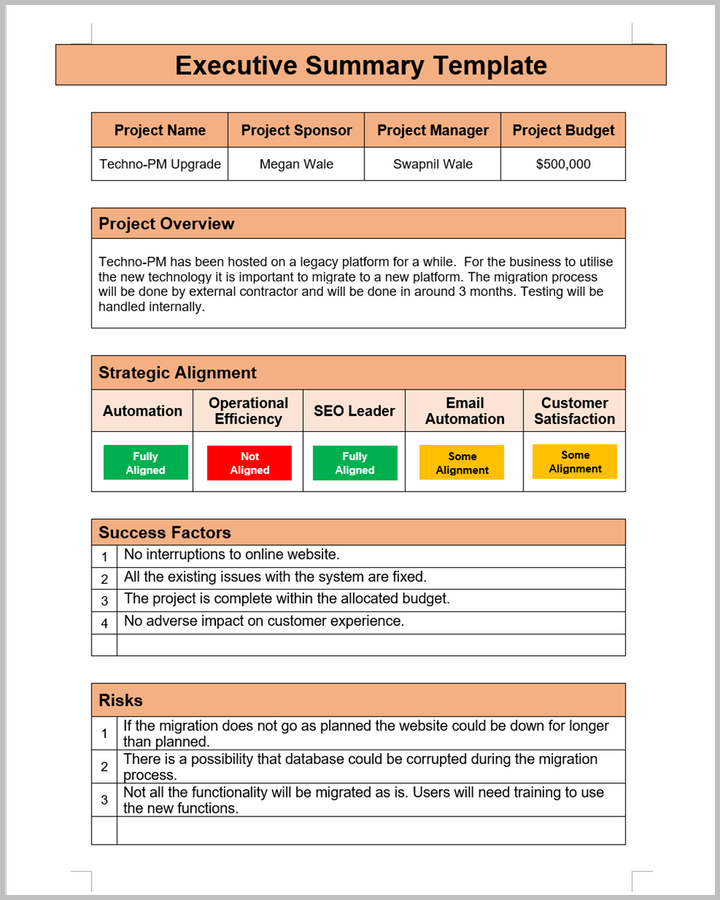 Project Updates and Comms Templates