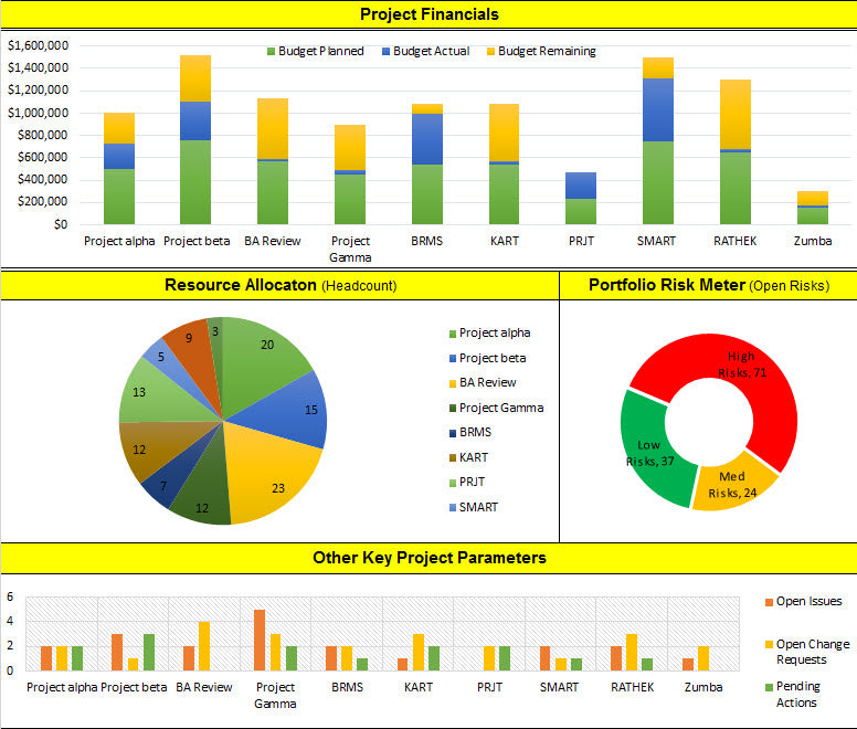 Project Portfolio Management Dashboard